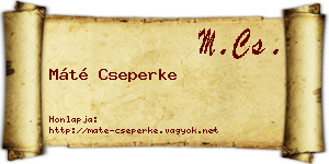 Máté Cseperke névjegykártya